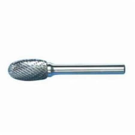 Marxman Carbide Burr, General Purpose Long Shank, Series 597, 14 Head Dia, 38 Length of Cut, Oval Shap 84384
